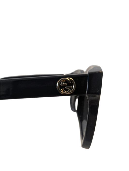 Gucci Sunglasses Black with Gold Interlocking GG