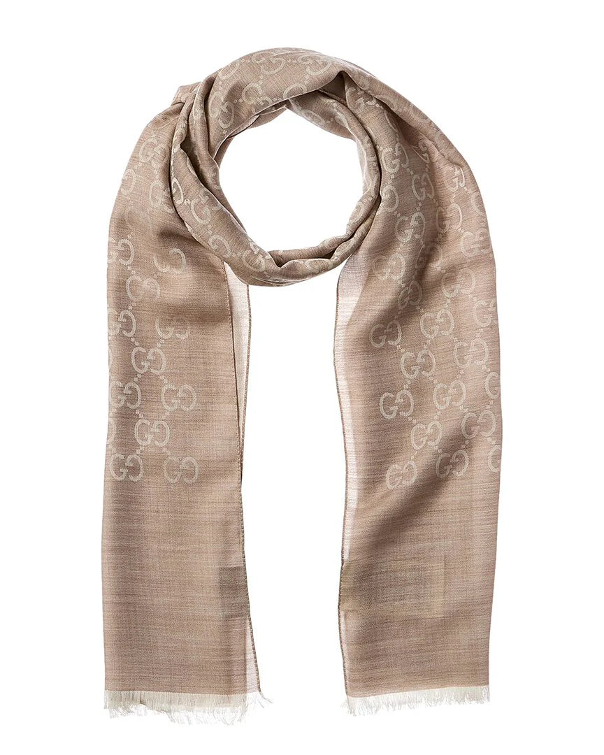 Gucci Silk/Wool Reversible Scarf Size 45x180