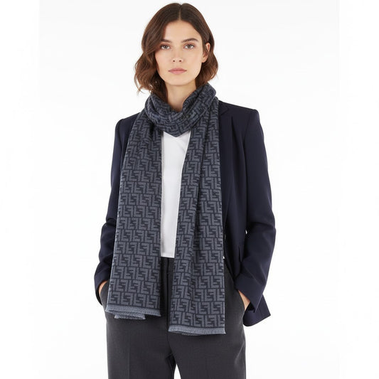 Fendi blue denim scarf