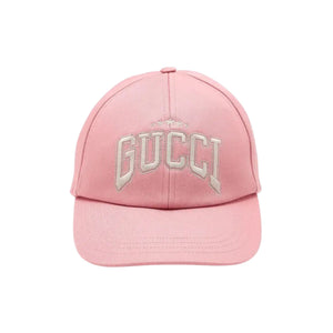 Gucci Pink Embroidered Logo Baseball Cap