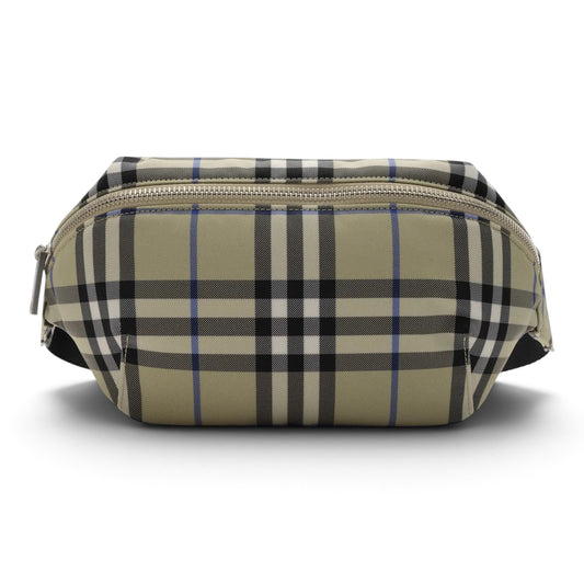 Burberry Check Belt Bag in Lichen Beige
