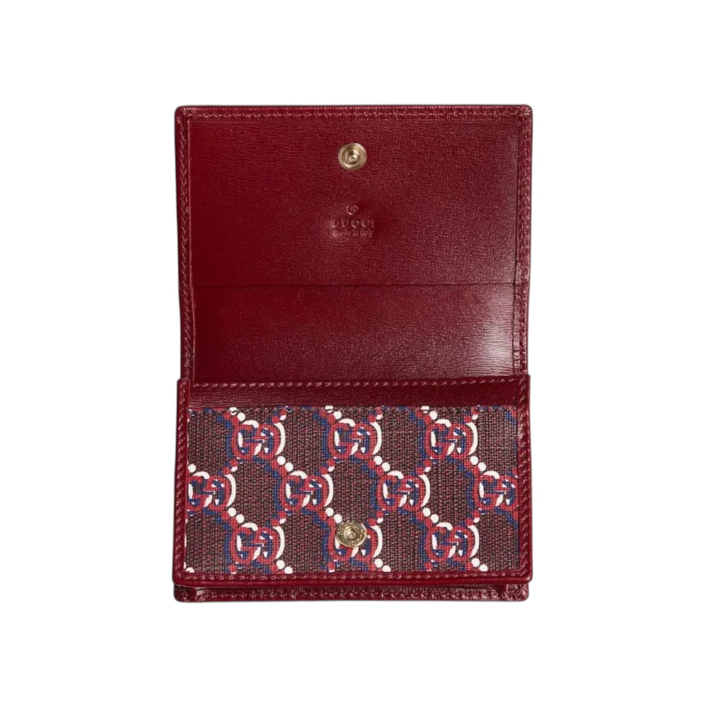 Gucci Shadow GG Card Case Wallet Red