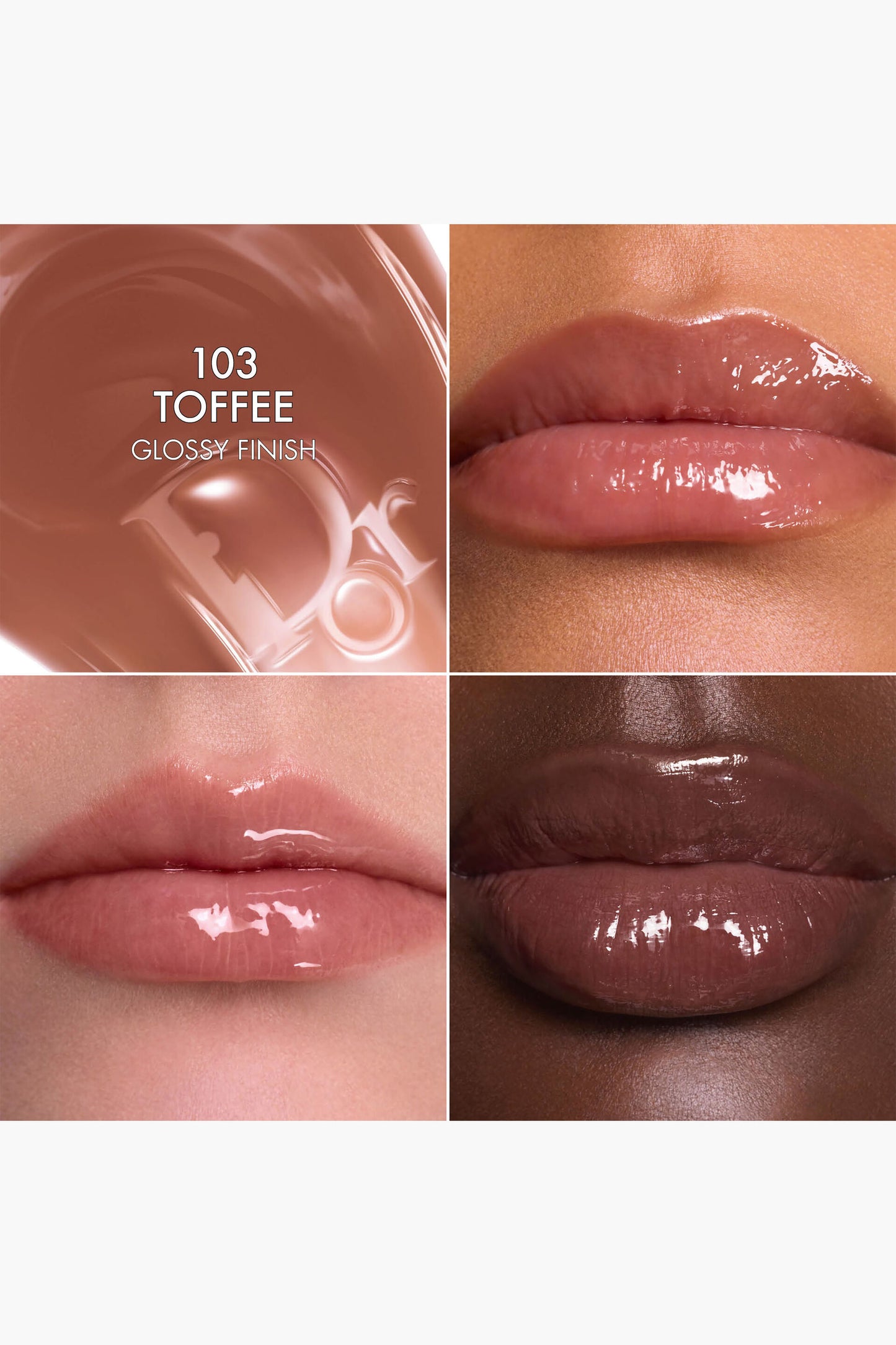 Dior Addict Lip Glow Butter - Toffee- 24-Hour Hydrating High-Shine Lip Treatment - Peptide + Ceramide