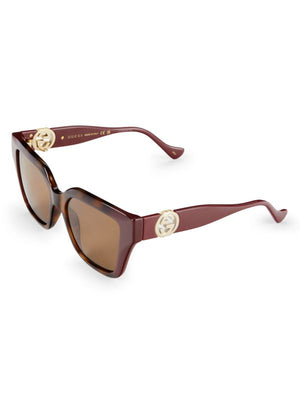 Gucci Tortoise Maroon Sunglasses