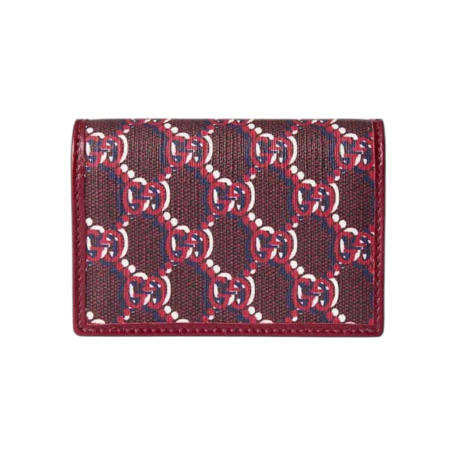 Gucci Shadow GG Card Case Wallet Red