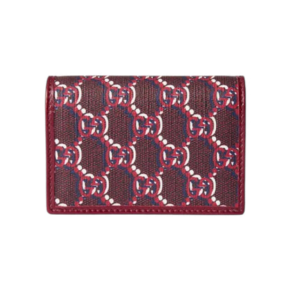 Gucci Shadow GG Card Case Wallet Red