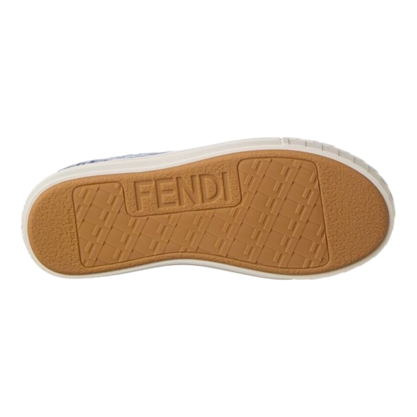 Fendi Blue Denim Domino FF Low-Tops