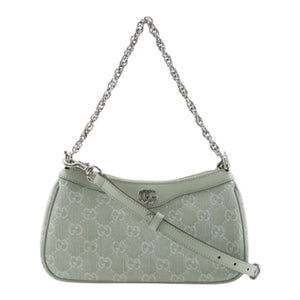 Gucci Ophidia GG Shoulder Bag in Light Green with Chain & Leather Strap
