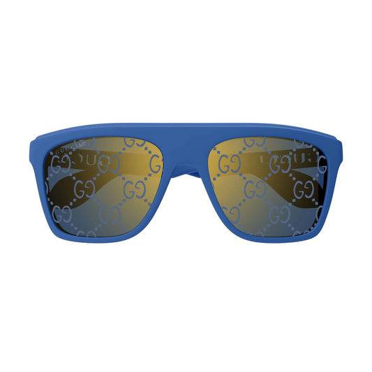 Gucci Blue Logo Men’s 57mm Sunglasses