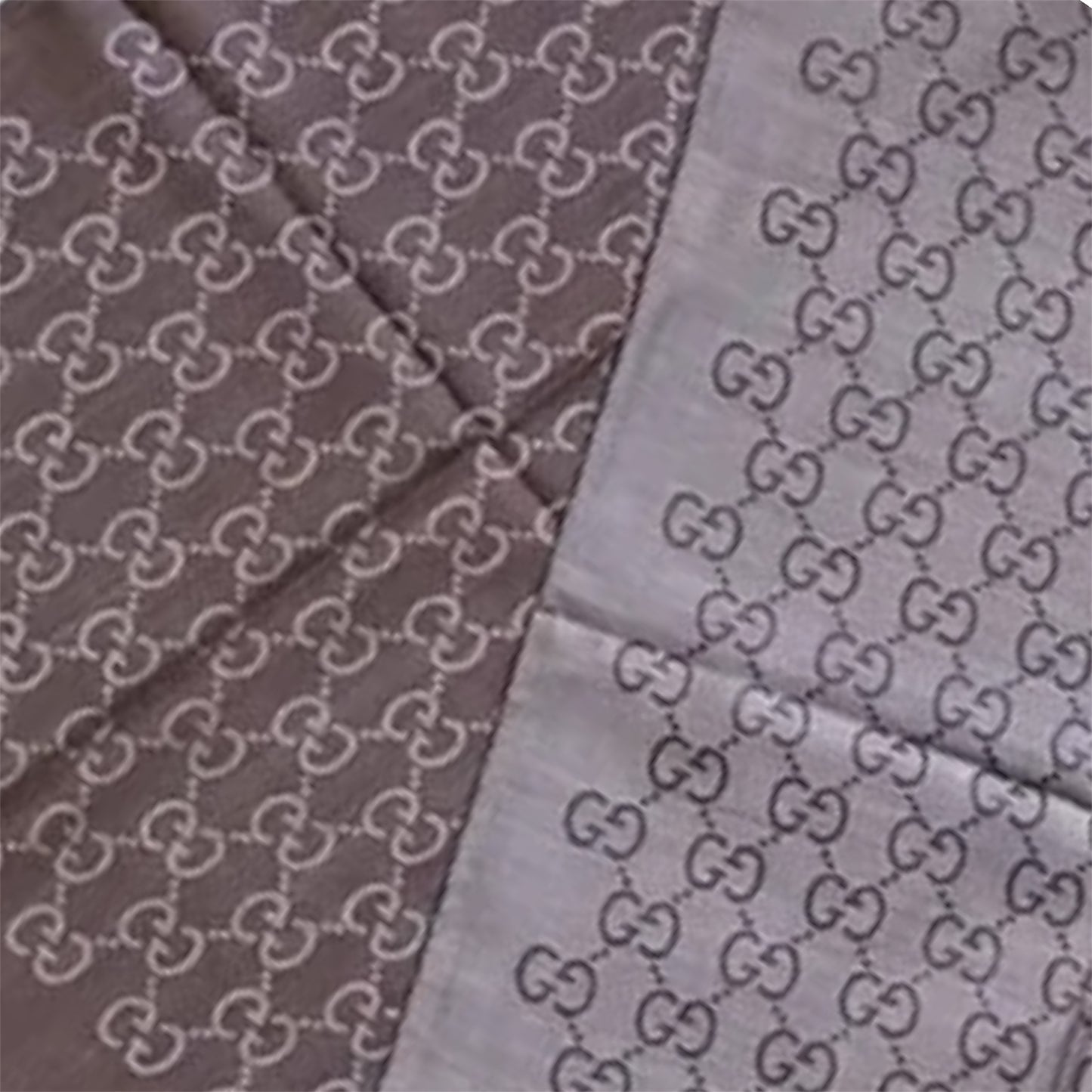 Gucci Brown Grey Wool/Silk Blend Scarf Reversible