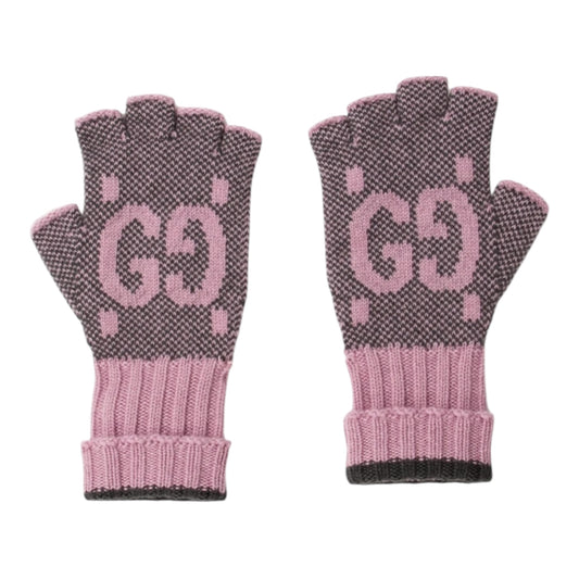 Gucci Gloves Cashmere with Fingerless Style Pink