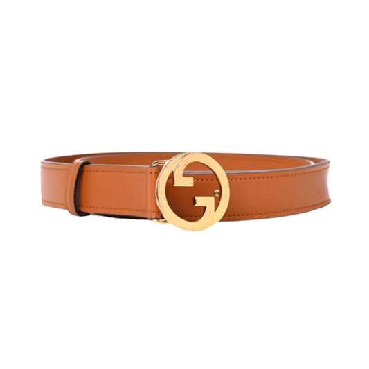 Gucci Interlocking GG belt in Camel Leather