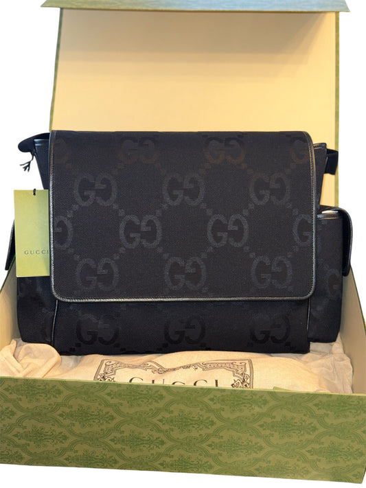 Gucci Jumbo GG Baby Changing Diaper Bag Black