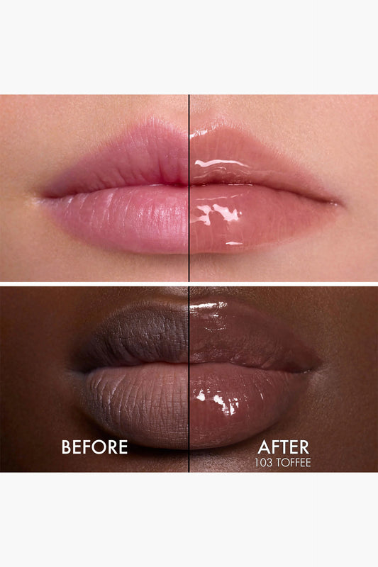 Dior Addict Lip Glow Butter - Toffee- 24-Hour Hydrating High-Shine Lip Treatment - Peptide + Ceramide