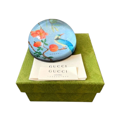 Gucci floral bird paperweight