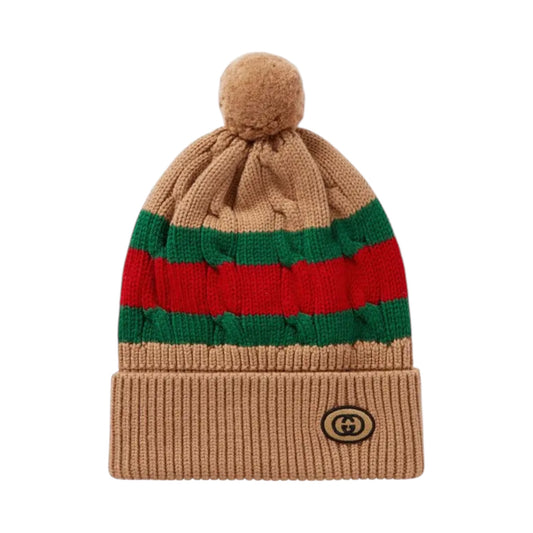 Gucci Wool Beanie in Camel