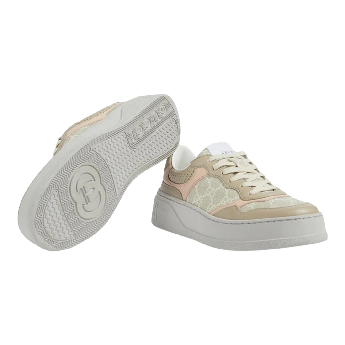 Gucci GG Canvas Supreme Platform Sneakers Beige | Women's Designer Low Top Sneakers