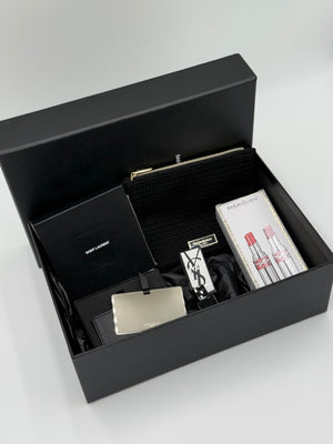 Saint Laurent Luxe Gift Box – Mirror | Perfume Mini Deluxe | Loveshine Lipstick Duo Set
