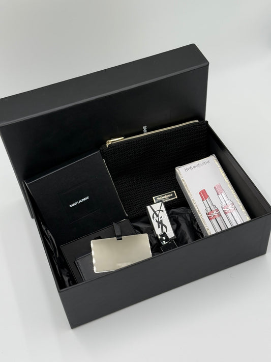 Saint Laurent Luxe Gift Box – Mirror | Perfume Mini Deluxe | Loveshine Lipstick Duo Set