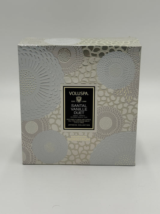 Voluspa Santal Vanille Duet Set – Large Candle & Room Spray Gift Set - EXCLUSIVE / SOLD OUT