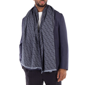 Fendi blue denim scarf