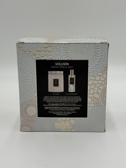 Voluspa Santal Vanille Duet Set – Large Candle & Room Spray Gift Set - EXCLUSIVE / SOLD OUT