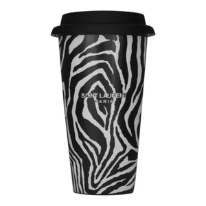 Saint Laurent Zebra Ceramic Mug with Lid – Designer Coffee Cup
