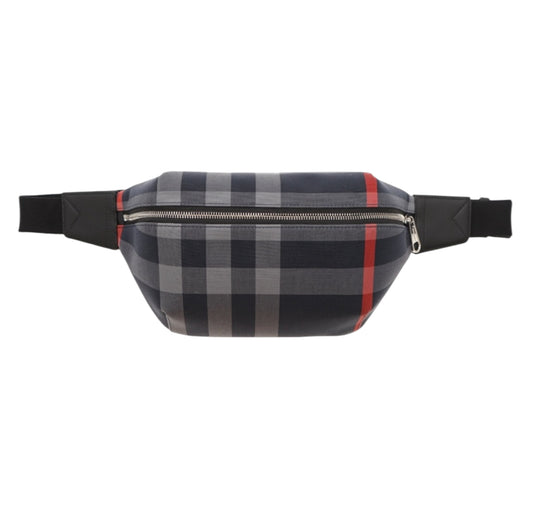 Burberry Navy Check Belt Bag