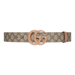 Gucci Marmont Supreme wide belt Beige