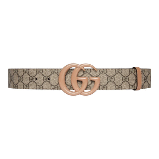 Gucci Marmont Supreme wide belt Beige