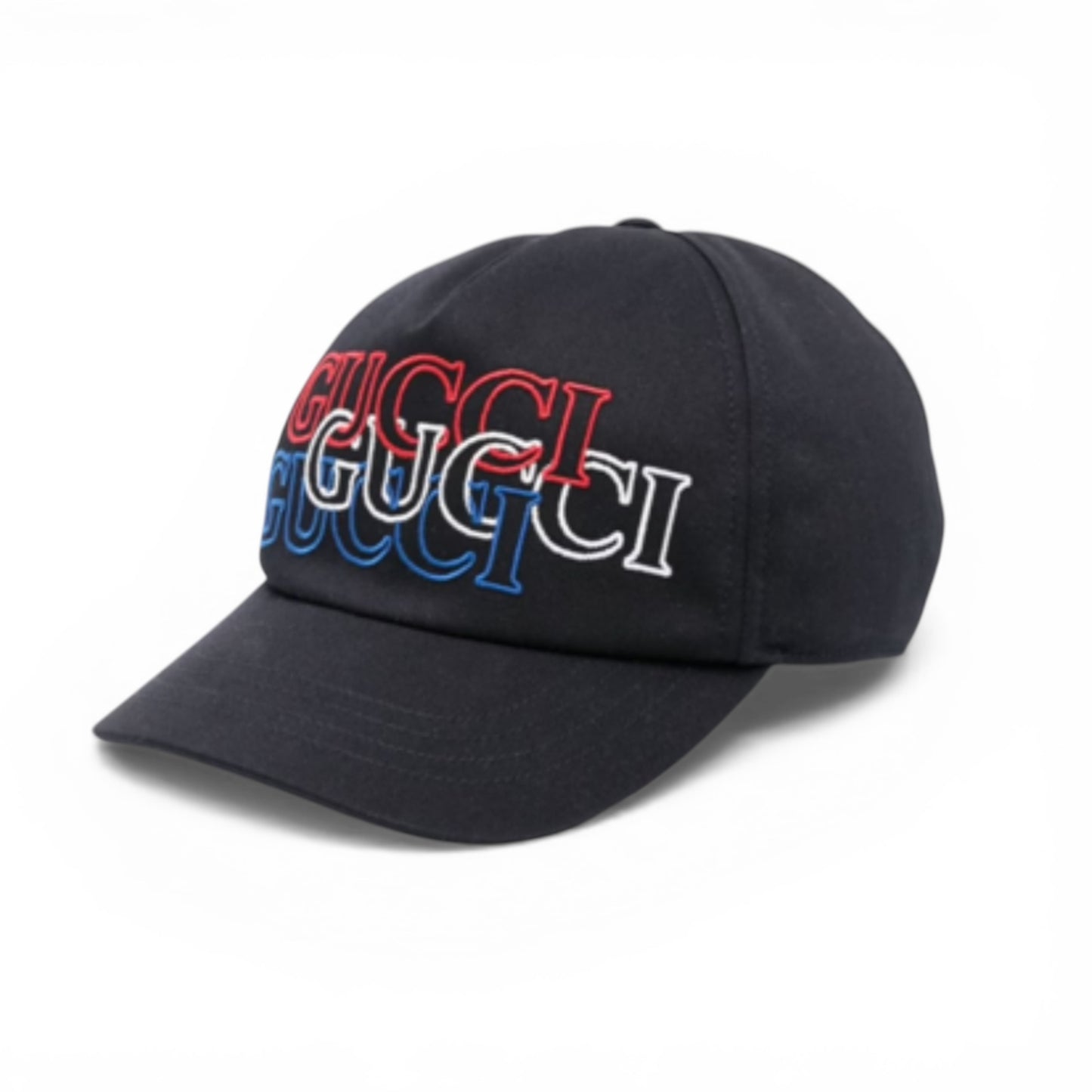 Navy Gucci embroidered baseball cap