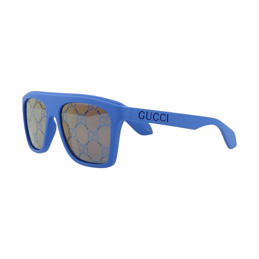 Gucci Blue Logo Men’s 57mm Sunglasses