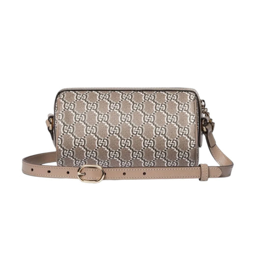 Gucci cylindrical GG Shadow bag in Taupe
