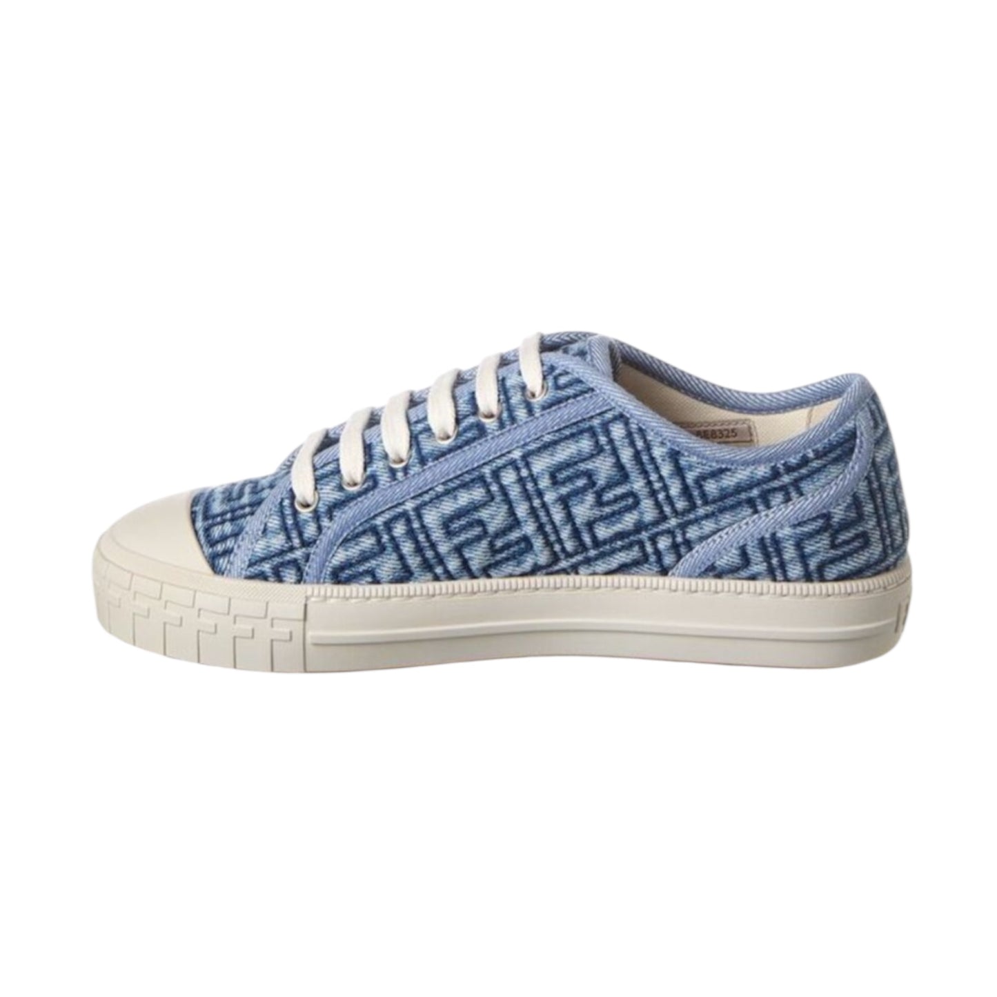 Fendi Blue Denim Domino FF Low-Tops