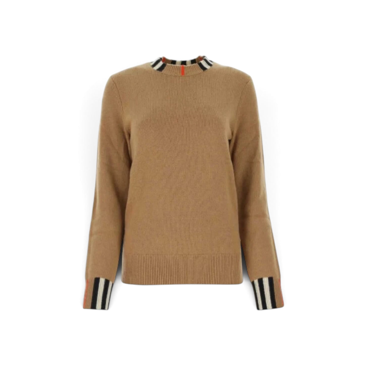 Burberry Eyre Icon Stripe Crewneck Sweater in Tan