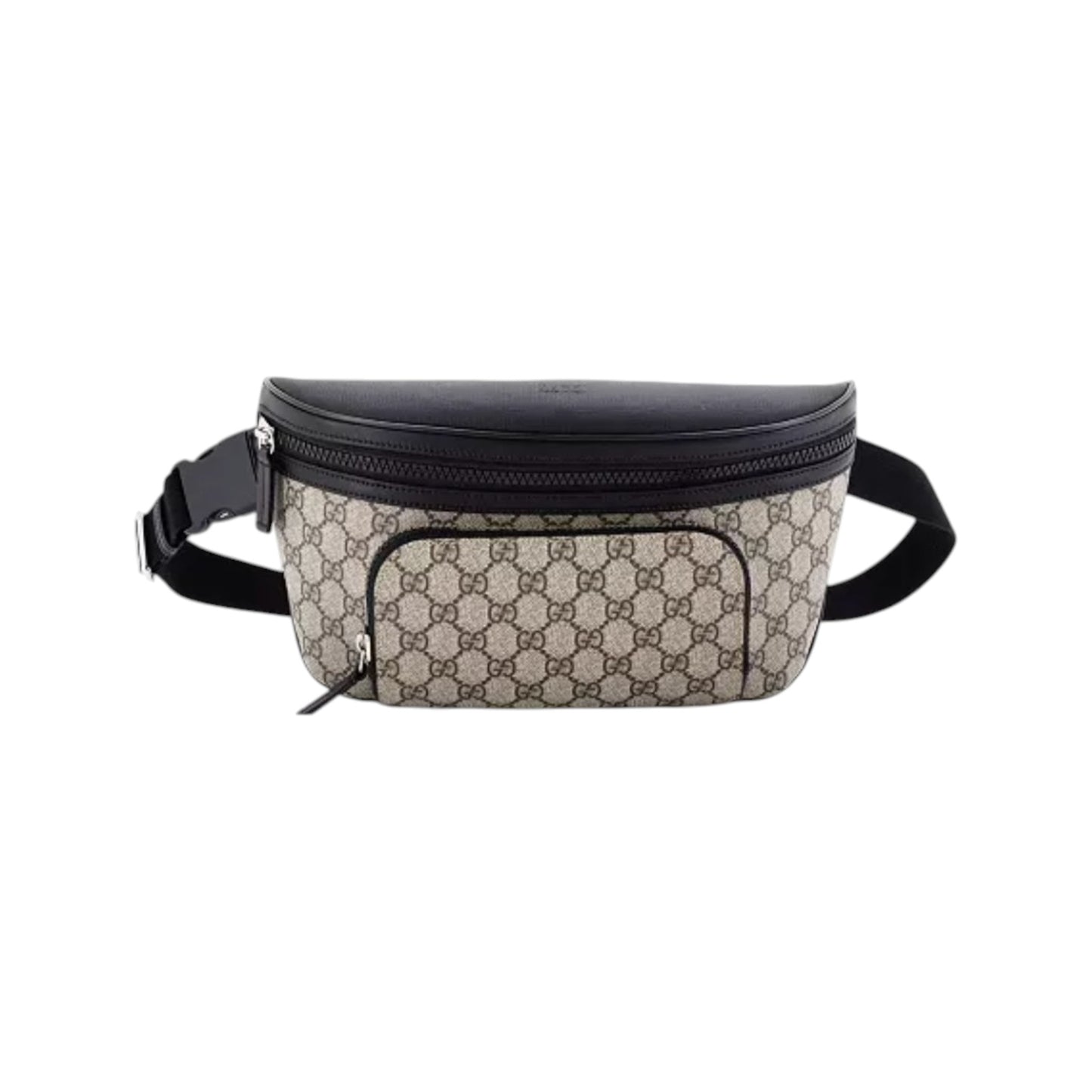 Gucci Supreme Eden Large Waist Bag / Belt Bag – GG Supreme Canvas & Black Leather Trim Sz 90