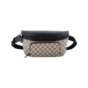 Gucci Supreme Eden Large Waist Bag / Belt Bag – GG Supreme Canvas & Black Leather Trim Sz 90