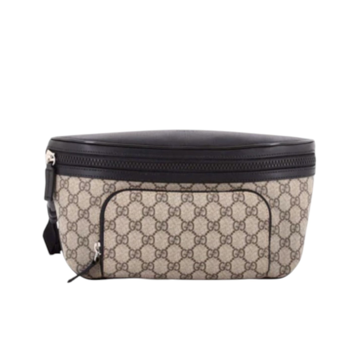 Gucci Supreme Eden Large Waist Bag / Belt Bag – GG Supreme Canvas & Black Leather Trim Sz 90