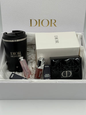 Dior Luxe Lifestyle Gift Box – Travel Tumbler | Lip Balm (Pink) | Lip Oil (Latte Glaze) | Limited Edition Lip Holder Case