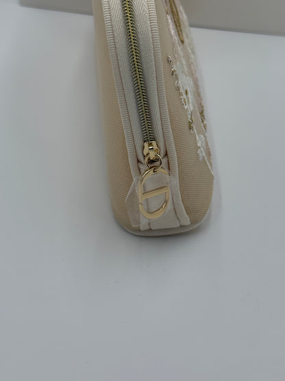 Dior Embroidered Butterfly Beauty Pouch – Limited Edition Zip Cosmetic Case