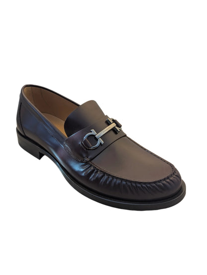 Salvatore Ferragamo Gancini Moccasin in Nebbiolo Wine