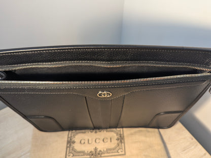 Gucci Large Messenger Wristlet Black