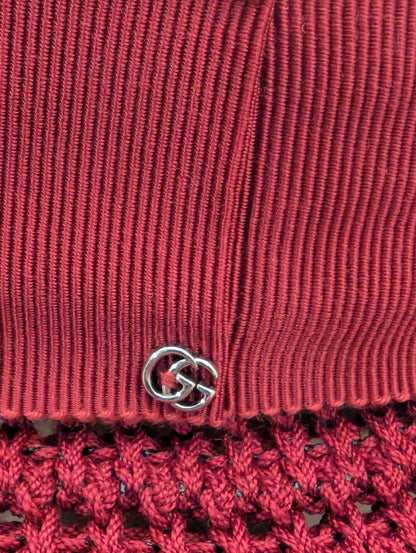 Gucci Sun Hat Full Brim Maroon