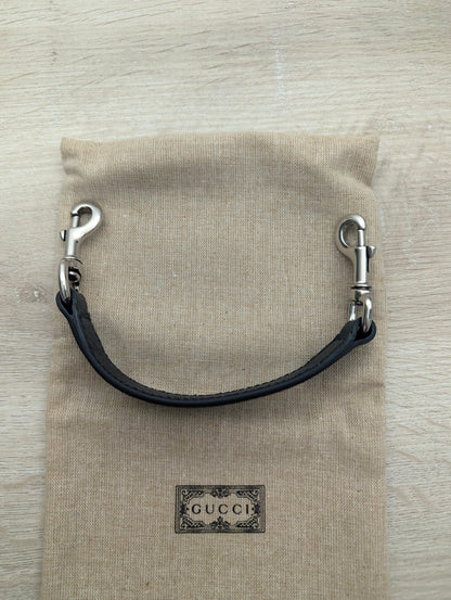 Gucci Trolly Strap Leather with Silver Hardware
