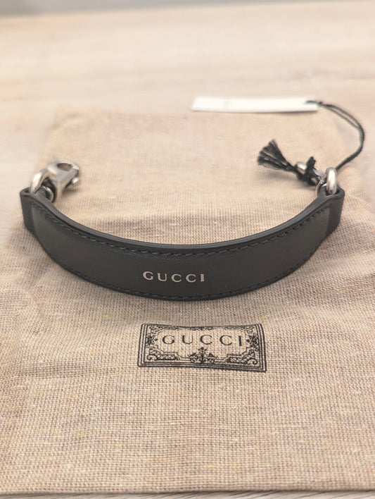 Gucci Trolly Strap Leather with Silver Hardware