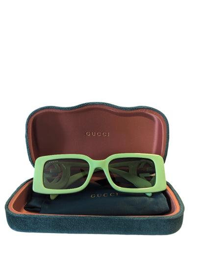 Gucci Pistachio Green Sunglasses with Interlocking GG