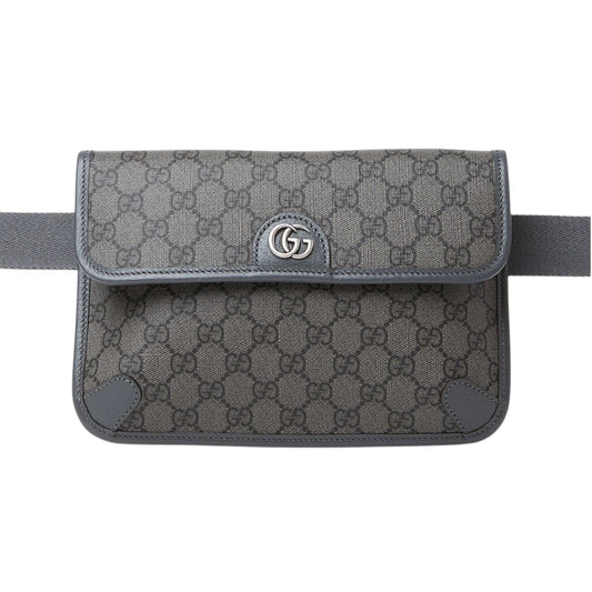 Gucci Ophidia Small Belt Bag GG Supreme Canvas Belt Bag – Grey & Black