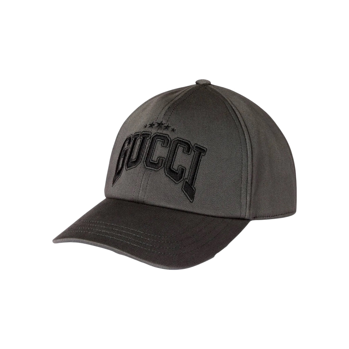 Gucci Grey Embroidered Logo Baseball Cap