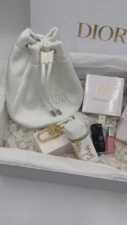 Dior J’adore Luxe Gift Box – Mini Deluxe Lip Pink | 3.4 oz J’adore Perfume | Lotion | Keyring Mini lip holder