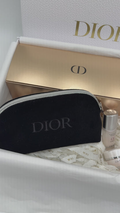 Dior Capture Totale Skincare Luxe Gift Box – Capture Totale Set | Velvet Pouch |Prestige Cotton Pads | Travel Case